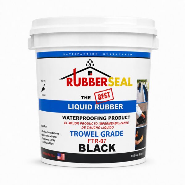 Rubberseal Trowel Grade Black 1 gallon waterproofing sealant pail